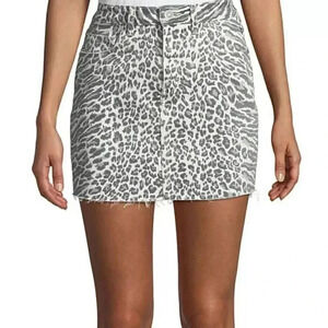 Current/Elliot grey animal print mini skirt size 26 P40